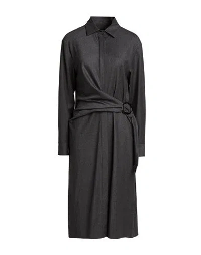 Antonelli Woman Midi Dress Grey Size 6 Virgin Wool, Viscose, Polyester, Elastane