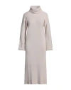 Antonelli Woman Midi Dress Light Grey Size S Wool, Silk, Cashmere In Grey