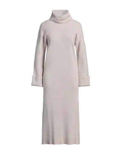 Antonelli Woman Midi Dress Light Grey Size S Wool, Silk, Cashmere