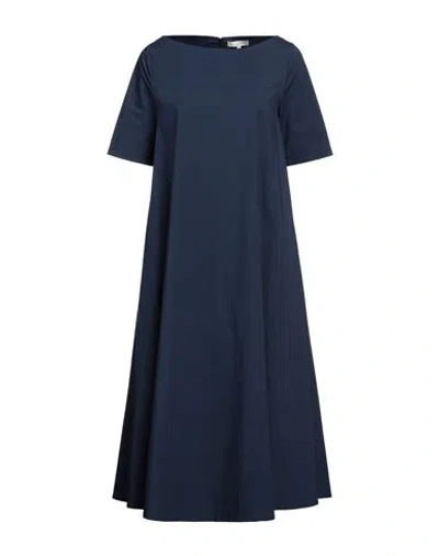 Antonelli Woman Midi Dress Midnight Blue Size 4 Cotton, Elastane
