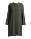 Antonelli Woman Midi Dress Military Green Size 12 Virgin Wool, Viscose