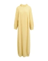 Antonelli Woman Midi Dress Mustard Size S Virgin Wool, Silk, Cashmere