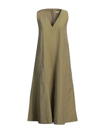 Antonelli Woman Midi Dress Sage Green Size 10 Cotton, Polyester