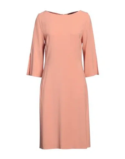 Antonelli Woman Midi Dress Salmon Pink Size 8 Viscose, Acetate, Elastane