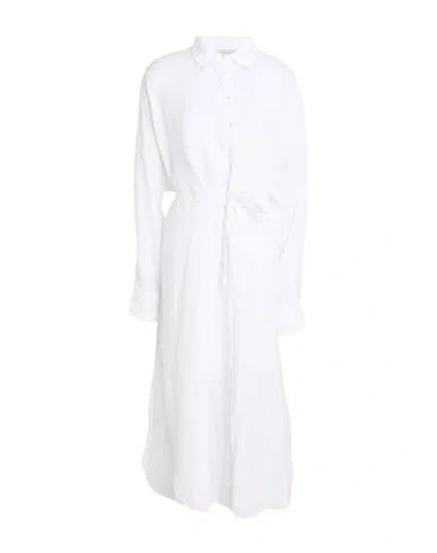 Antonelli Woman Midi Dress White Size 4 Linen