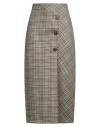 Antonelli Woman Midi Skirt Beige Size 4 Virgin Wool In Multi
