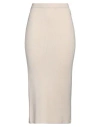 Antonelli Woman Midi Skirt Beige Size S Virgin Wool, Silk, Cashmere In Beige