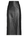 Antonelli Woman Midi Skirt Black Size 4 Lambskin