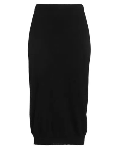 Antonelli Woman Midi Skirt Black Size Xl Virgin Wool, Silk, Cashmere