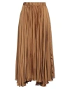 Antonelli Woman Midi Skirt Camel Size 8 Polyester In Beige