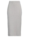 Antonelli Woman Midi Skirt Grey Size M Virgin Wool, Silk, Cashmere