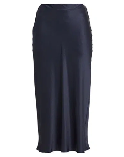 Antonelli Woman Midi Skirt Midnight Blue Size 8 Acetate, Silk