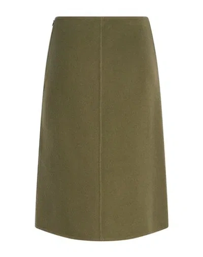 Antonelli Woman Midi Skirt Military Green Size 2 Wool, Polyamide
