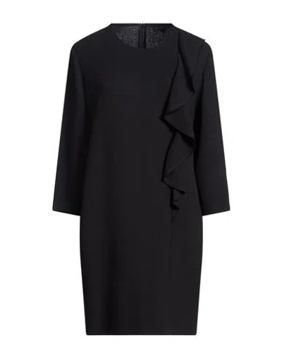 Antonelli Woman Mini Dress Black Size 10 Virgin Wool