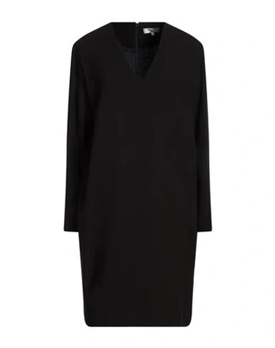Antonelli Woman Mini Dress Black Size 10 Virgin Wool, Viscose