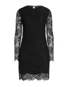 Antonelli Woman Mini Dress Black Size 8 Cotton, Polyamide In Black