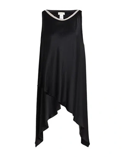 Antonelli Woman Mini Dress Black Size 8 Acetate, Silk