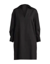 Antonelli Woman Mini Dress Black Size 8 Cotton, Viscose, Elastane In Black
