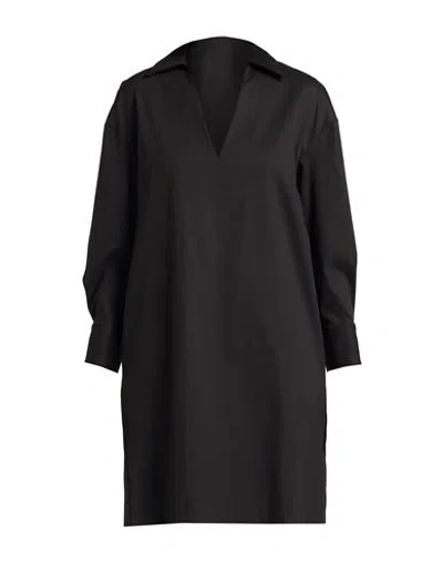 Antonelli Woman Mini Dress Black Size 8 Cotton, Viscose, Elastane