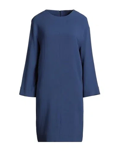 Antonelli Woman Mini Dress Blue Size 6 Virgin Wool, Viscose