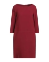 Antonelli Woman Mini Dress Brick Size 4 Virgin Wool In Red