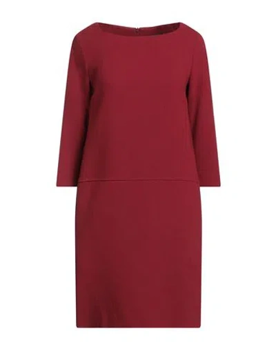 Antonelli Woman Mini Dress Brick Size 4 Virgin Wool In Red