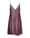 Antonelli Woman Short Dress Burgundy Size 8 Cotton In Red
