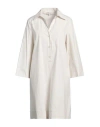 Antonelli Woman Mini Dress Off White Size 6 Cotton, Elastane In Off White