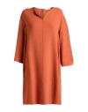 Antonelli Woman Mini Dress Rust Size 14 Virgin Wool, Viscose In Red
