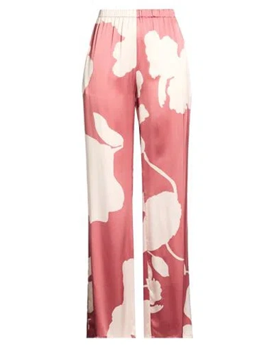 Antonelli Woman Pants Antique Rose Size 10 Silk In Pink