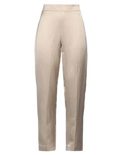 Antonelli Woman Pants Beige Size 10 Viscose, Linen