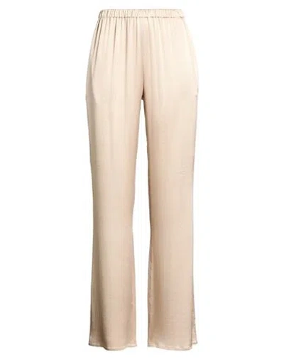 Antonelli Woman Pants Beige Size 6 Acetate, Silk