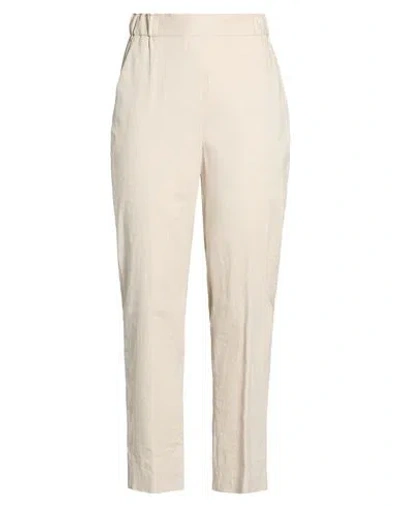 Antonelli Woman Pants Beige Size 6 Linen, Cotton, Polyamide, Elastane In Neutral