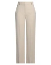 Antonelli Woman Pants Beige Size 6 Viscose, Linen In White