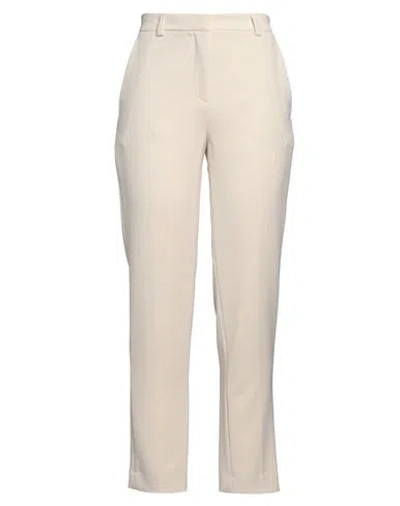 Antonelli Woman Pants Beige Size 8 Polyester, Elastane