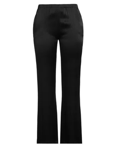 Antonelli Woman Pants Black Size 10 Acetate, Silk
