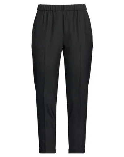 Antonelli Woman Pants Black Size 6 Polyester, Virgin Wool, Elastane