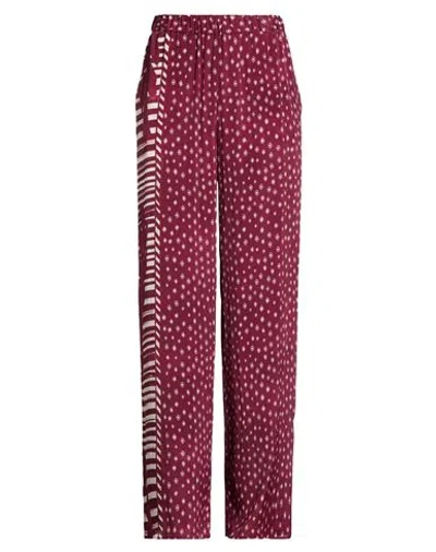 Antonelli Woman Pants Burgundy Size 6 Viscose, Silk In Red