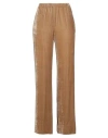 Antonelli Woman Pants Camel Size 8 Viscose, Silk In Beige