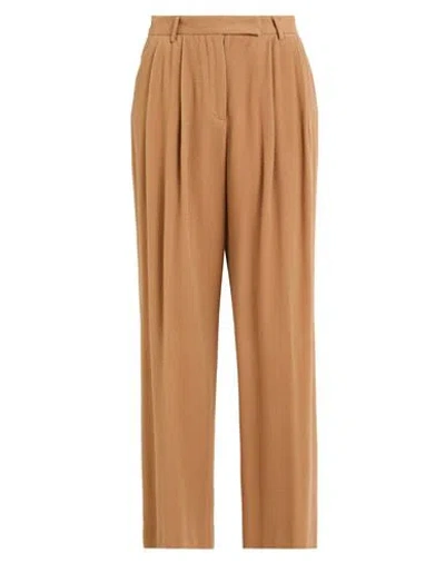 Antonelli Woman Pants Camel Size 8 Virgin Wool, Cashmere, Elastane In Beige
