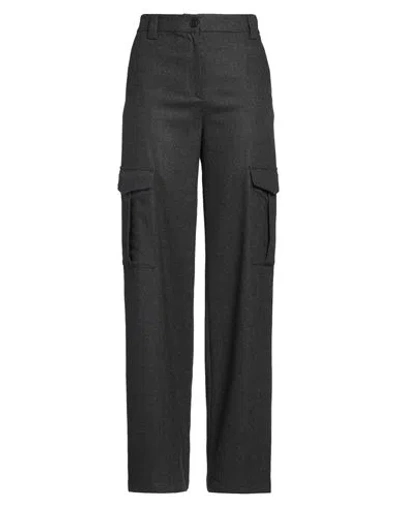 Antonelli Woman Pants Charcoal Size 6 Wool, Polyester, Viscose, Elastane In Gray