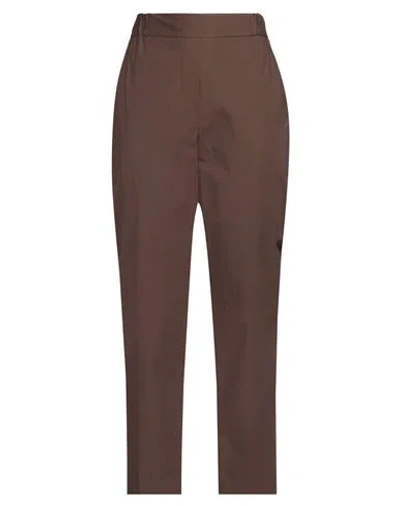 Antonelli Woman Pants Chocolate Brown Size 8 Polyester, Elastane