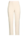 Antonelli Woman Pants Cream Size 12 Polyester, Elastane In White