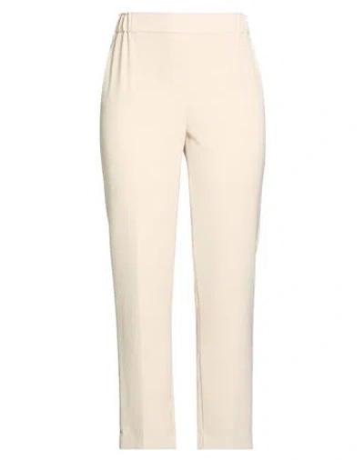 Antonelli Woman Pants Cream Size 12 Polyester, Elastane In White