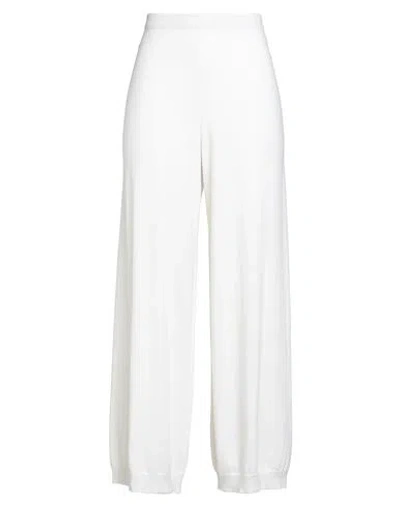 Antonelli Woman Pants Cream Size L Wool, Silk, Cashmere In White