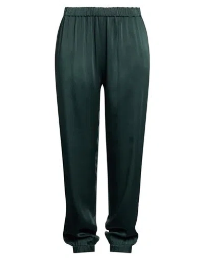 Antonelli Woman Pants Dark Green Size 10 Acetate, Viscose