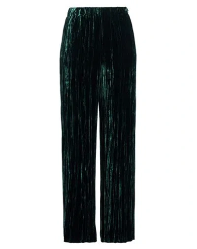 Antonelli Woman Pants Dark Green Size 6 Viscose, Silk