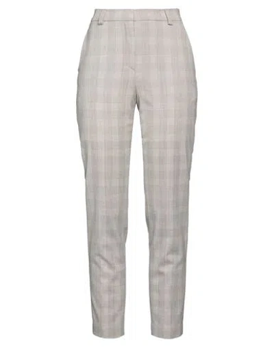 Antonelli Woman Pants Taupe Size 6 Polyester, Virgin Wool, Elastane In Grey