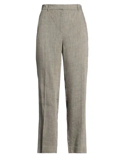 Antonelli Woman Pants Grey Size 6 Viscose, Linen In Orange