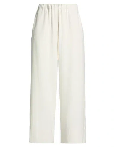 Antonelli Woman Pants Ivory Size 6 Polyester, Elastane In White